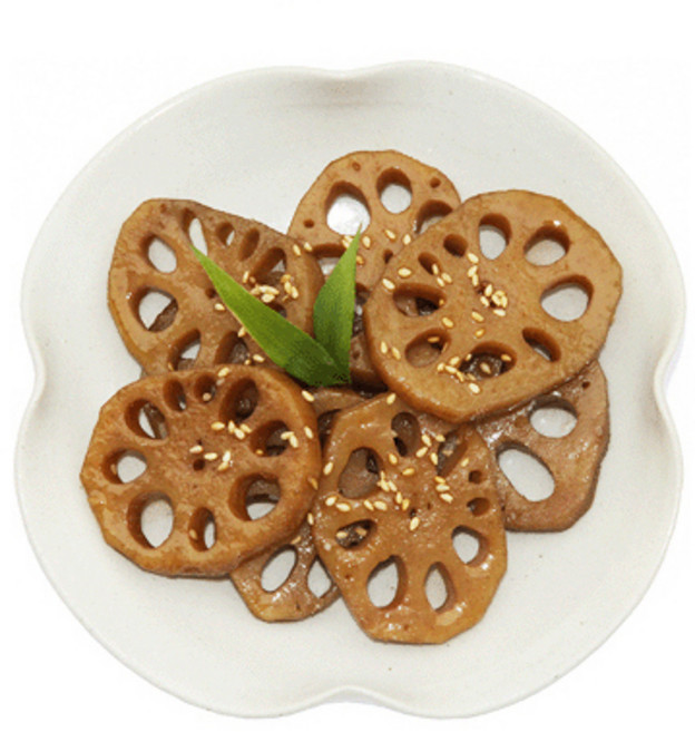 [ 연근조림 130g ] 갑상선암 수술 후 방사성 동위원소 치료 준비 위한 음식 - 정제염 사용, 1개