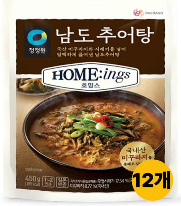청정원 남도추어탕, 450g, 12개