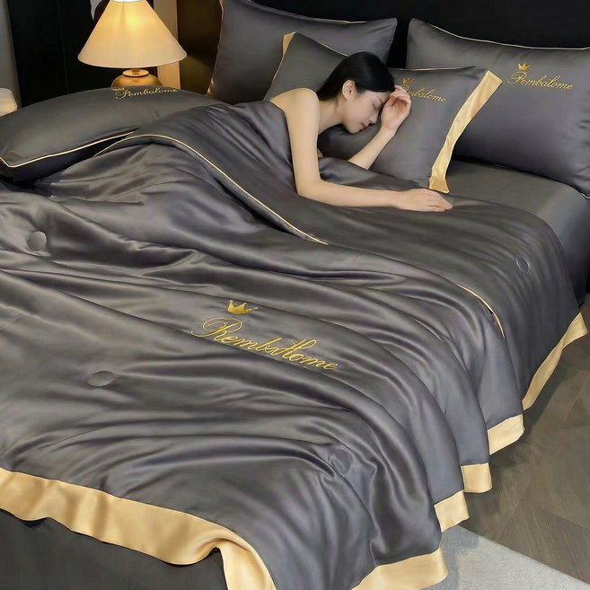 마술사 시원한 여름 이불 사계절 이불 차렵이불 캠핑 이불, 그레이