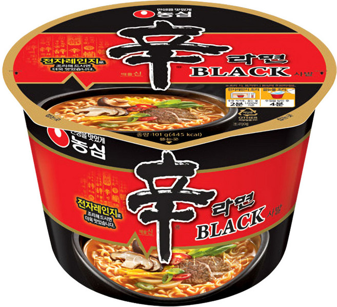 농심 신라면 블랙 컵라면 101g, 15개