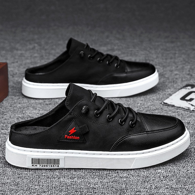 POMTOR 남성 슬립온 여름 반슬리퍼 스니커즈 샌달 슬리퍼 운동화 스니커즈 샌달