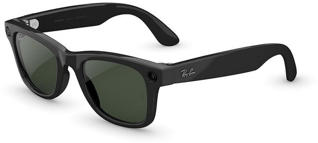 Ray-Ban Meta (Gen 2) Wayfarer Large Shiny Black | Smart AI Glasses for Men Women — 2x Battery L, Ray-Ban Meta (Gen 2), Wayfarer