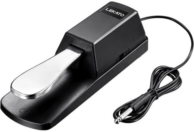 레카토 서스테인 페달 키보드용 미디 디지털 피아노 범용 폴라리티 스위치 1/4인치 6.35mm 입력 플러그 야마하 카시오 롤랜드 콜트 베링거 무그 호환, 6.35MM 플러그