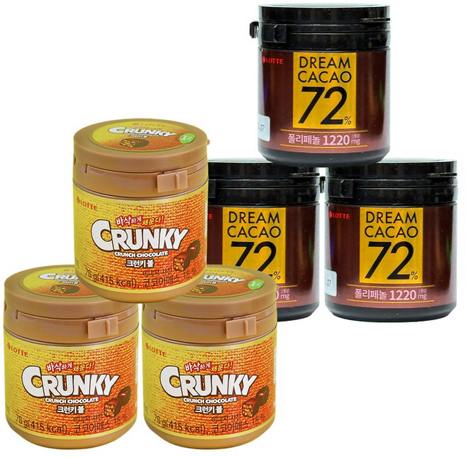 롯데웰푸드 크런키볼 드림카카오72%, 3세트, 162g