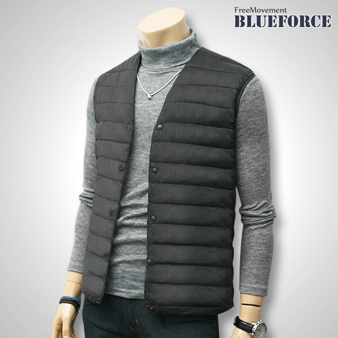 블루포스 스노핌 경량 패딩 조끼 웰론 점퍼