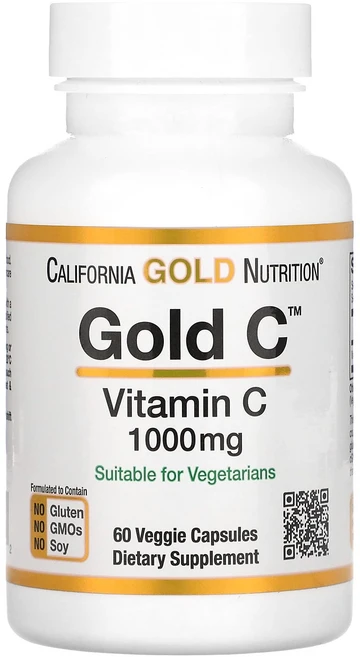 캘리포니아골드뉴트리션 골드 비타민 C 1000mg 베지 캡슐, 60정, 1개 - 쿠팡