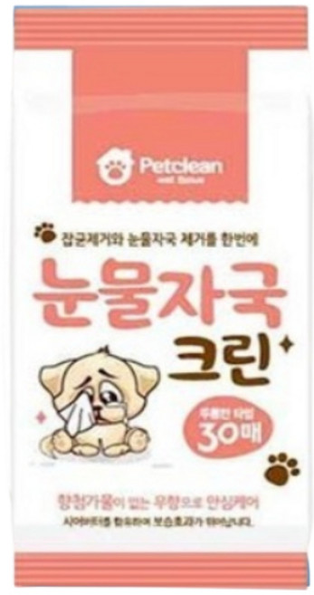 펫크린 반려동물용 물티슈, 1개, 30개입