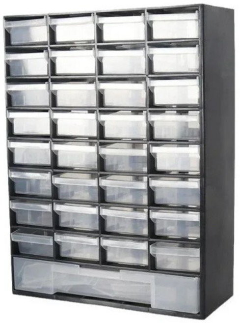 벽걸이 하드웨어 부품 상자 결합 멀티 그리드 서랍 유형 구성 요소 빌딩 블록 나사 보관 케이스, 01 Black