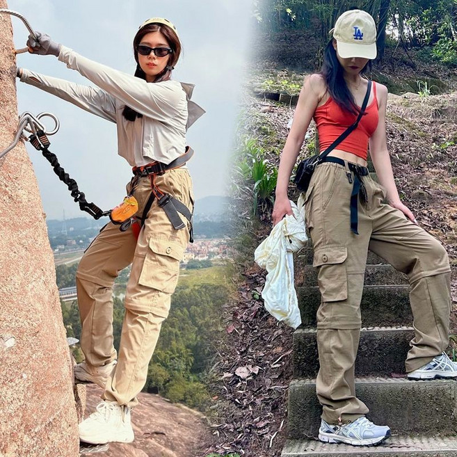 戶外徒步登山褲 男女同款 速乾休閒工裝褲