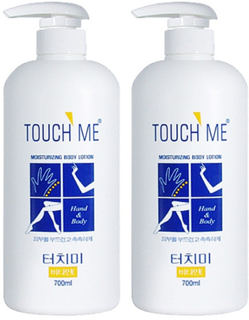 터치미 모이스춰라이징 고보습 바디로션, 700ml, 2개