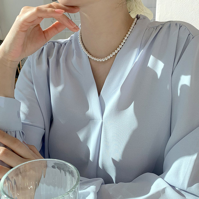 반지소 925실버 클래식 스와로브스키 여성 진주목걸이 2 3 4 6 8 10mm