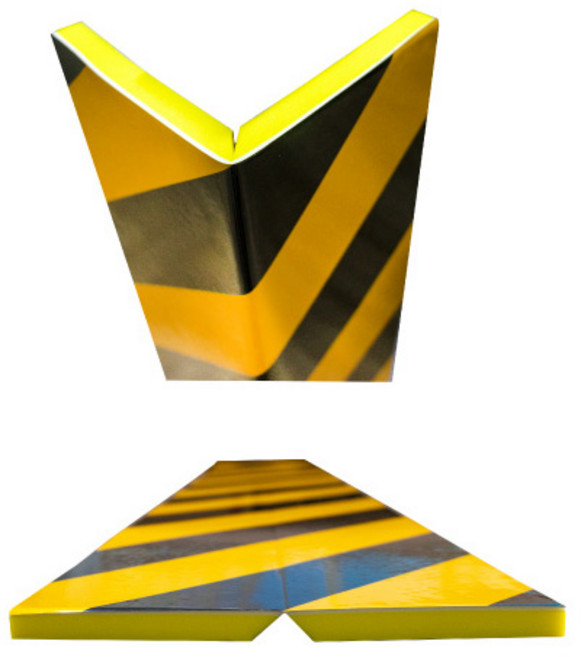 발포 스폰지 코너 보호대 안전 접착식 주차장 기둥, 반사지 V커팅 보호대, 1개