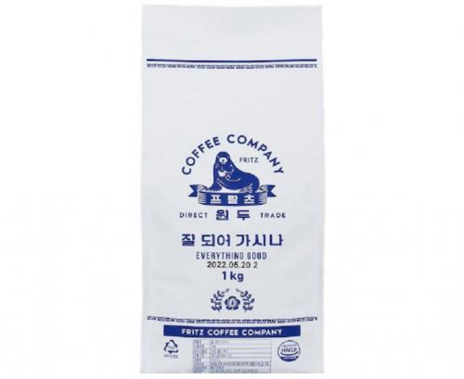 프릳츠 블렌딩 원두 잘되어가시나, 홀빈(분쇄안함), 1kg, 1개