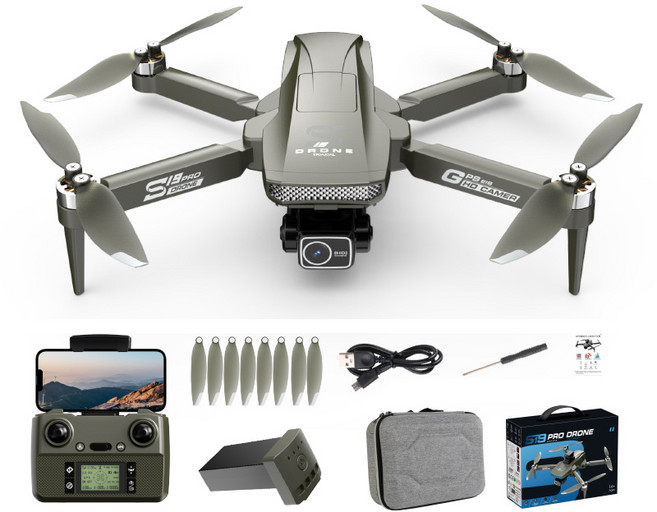 QBR/C S19 고급 항공 촬영 드론 GPS 3축 짐벌 호버링 고화질, S19 일반형 배1, 1개