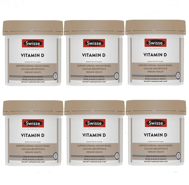 호주 스위스 얼티부스트 비타민 D Swisse Ultiboost Vitamin D 400 Capsules, 6개, 400정 - 쿠팡