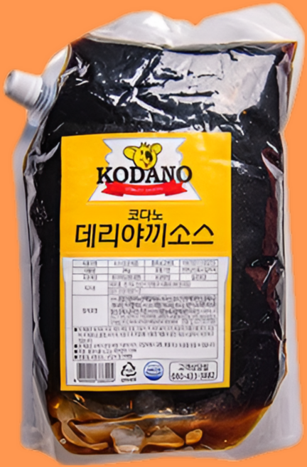 제이케이푸드 코다노 데리야끼 소스 2kg 대용량 닭강정 닭꼬치양념, 1개