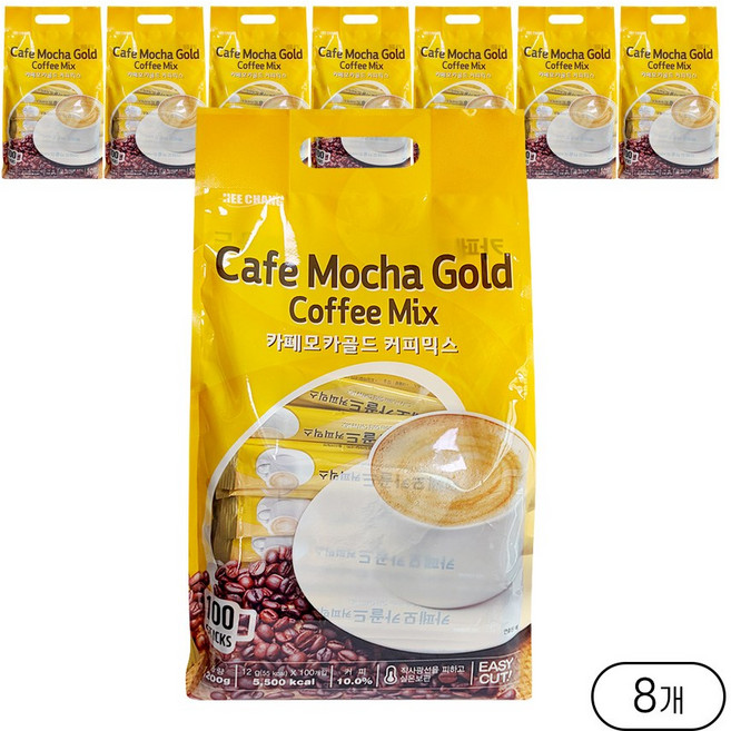 희창 카페모카 골드 커피믹스 100T, 12g, 100개입, 8개