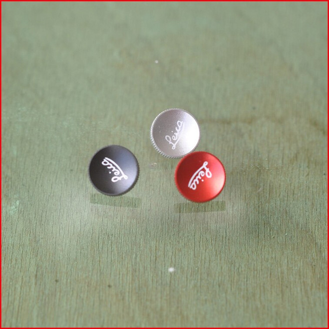 고무 링이있는 Leica M6 M3 MP M8 M9 X1 X2 M10 M240 용 금속 오목면 카메라 소프트 셔터 릴리즈 버튼, 빨간색, 하나, 1개