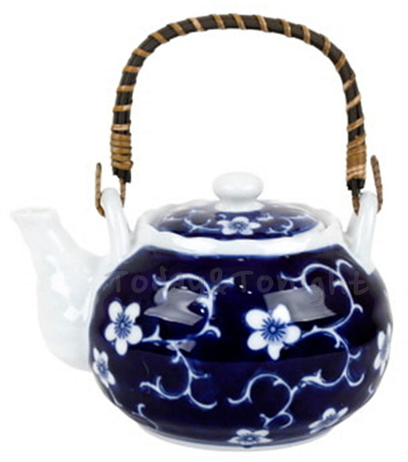 ATT 도자기 도자기 정종 술주전자 고급 담금주 백세주 사케 막걸리 주기 JV36326B7904, 매화꽃 도자기주전자, 630ml, 1개