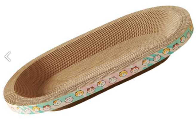 쿠몽 고양이 스크래쳐 일자형 타원형, 1개