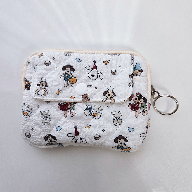 디어앤미 다용도 화장품 생리대 누빔 파우치 동전지갑