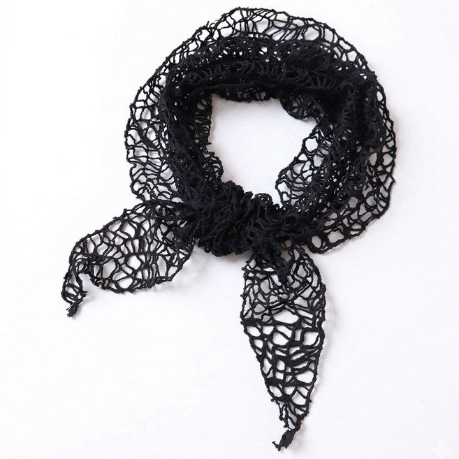 메리앤유 매쉬 소재 쁘띠 미니 그물 여름 삼각 스카프 국내산