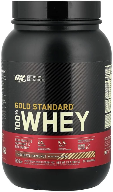 옵티멈뉴트리션 골드 스탠더드 웨이 프로틴 파우더 드링크 믹스 초콜릿 헤이즐넛 맛, 1개, 907g - 쿠팡