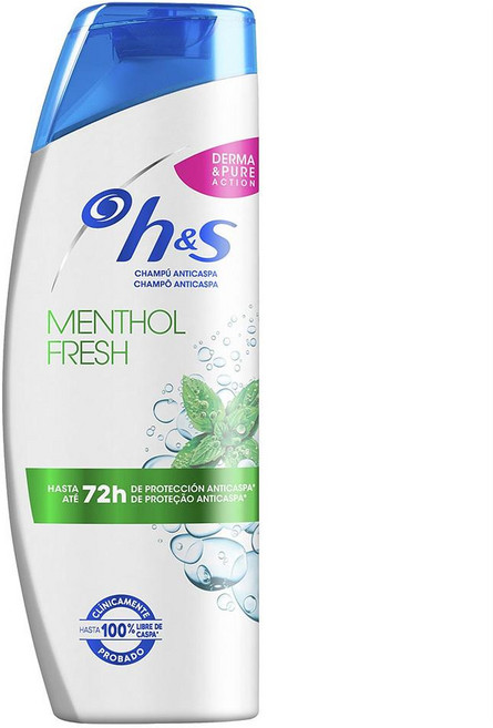 H and S 멘솔 프레쉬 안티 댄드러프 샴푸 리프레싱 이펙트, 4개, 340ml