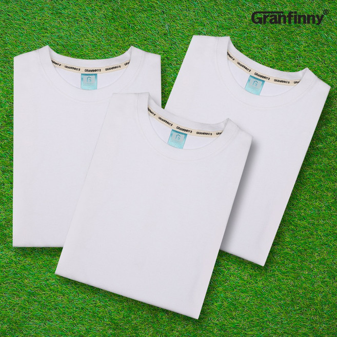 그랜피니 프리미엄 베이직 라운드 무지 긴팔 티셔츠 3pack GPLF