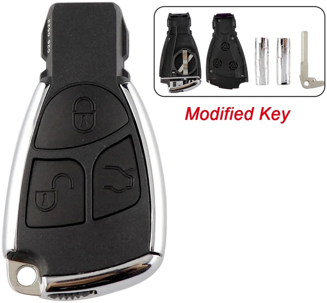 메르세데스 벤츠 W211 W210 W212 B C E ML CLS CLK CLA CL SL 클래스 W203 W204 W205 용 3버튼 스마트 리모, 02 Modified Key