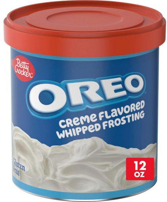 Betty Crocker OREO 크림 맛 휘핑 프로스팅 글루텐 프리 12온스, 1개