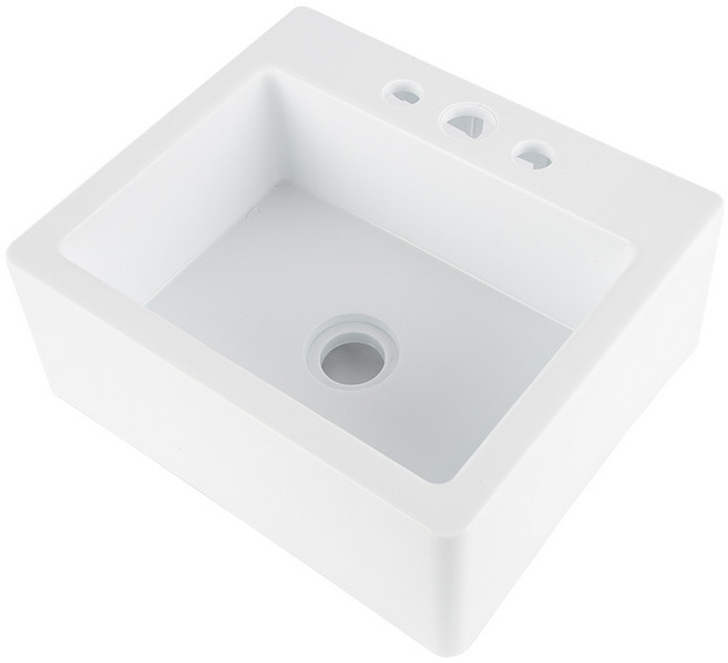 사각 무타공 부착식 플라스틱 간이 미니세면대 본품 3429