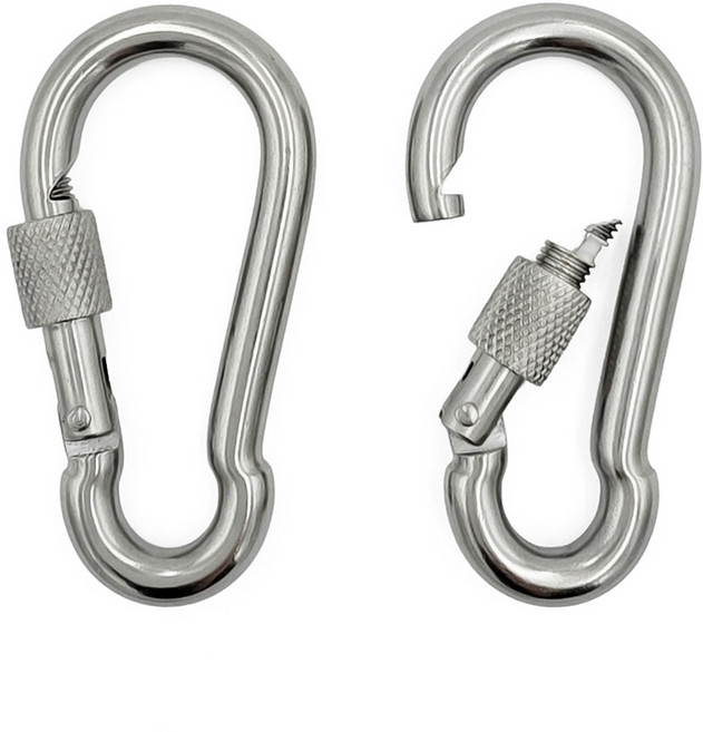 스텐 스크류 비너 잠금 카라비너, 1개