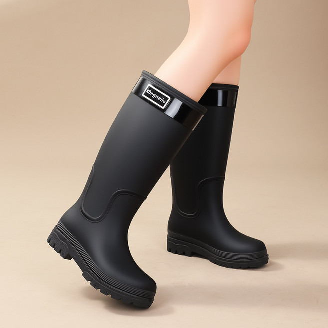 여성 롱레인부츠 캐주얼 심플 패션 디자인 방수 미끄럼방지 기능 여름필수 레인화