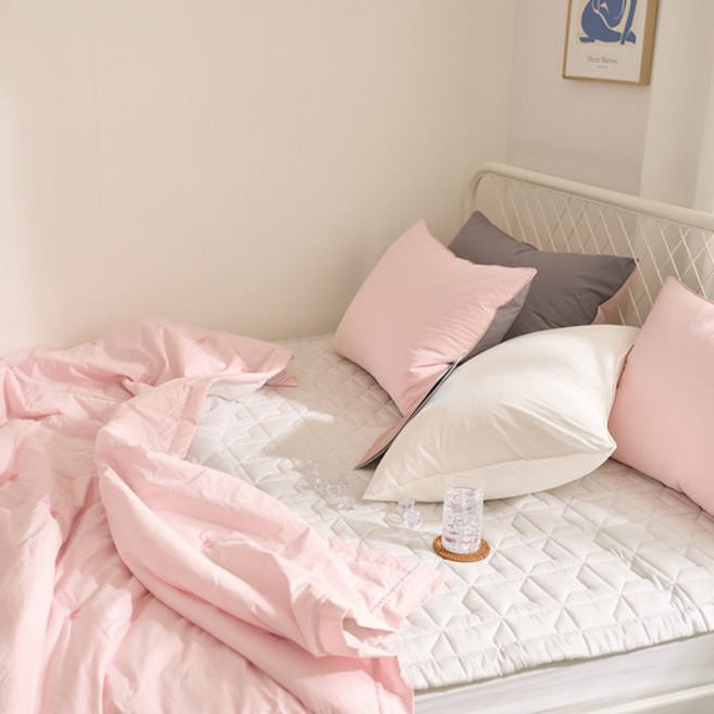 프리즈 듀라론 냉감 60수 순면 차렵 이불패드세트 KK