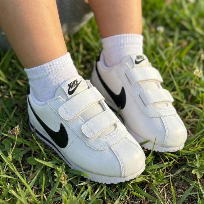 [오늘출발] NIKE 나이키 베이비 키즈 코르테즈 벨크로 운동화 아동화 신기편한 찍찍이 토들러 신발 3BEAN 파우치