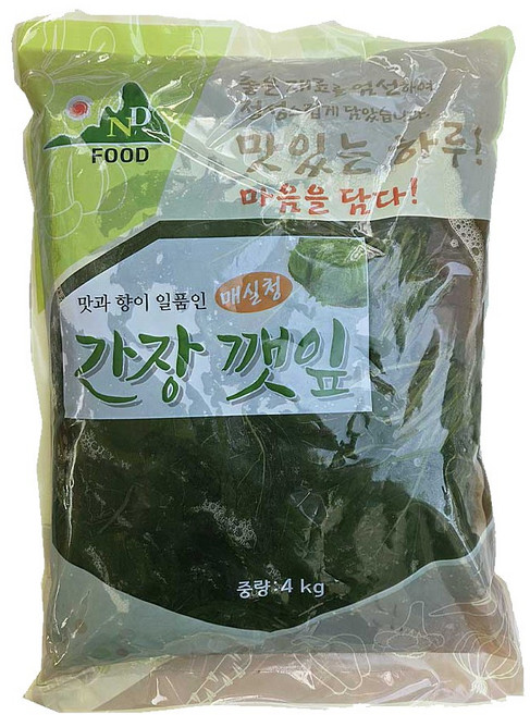 남동 매실 간장깻잎4kg 깻잎장아찌 깻잎절임 업소용, 1개, 4kg