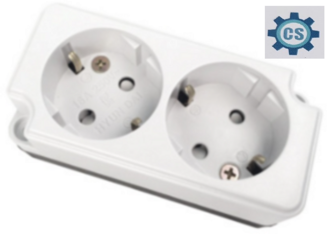 접지 노출 나사타입 콘센트 2구, 2개