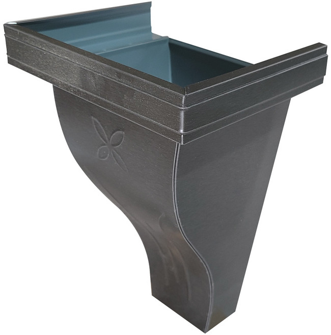 리얼징크 빗물받이 지붕 처마 물받이 3m 택배비 착불배송, 1개, 4.유선모임통, 5.리얼백색