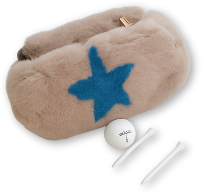 럭슨 골프 핸드 워머 무지 여성 겨울 방한 골프 손토시 핫팩파우치 힙색, 베이지, B타입(별), 1개