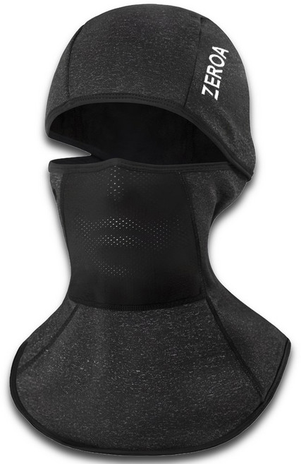 제로아 방한 방풍 겨울 기모 바라클라바, 차콜, 1개
