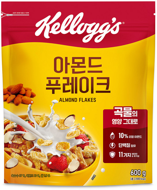 켈로그 아몬드 푸레이크, 600g, 6개