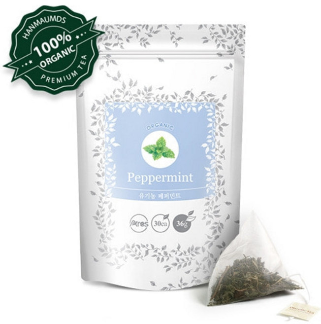 아레스 유기농 페퍼민트 허브차, 1.2g, 30개입, 1개