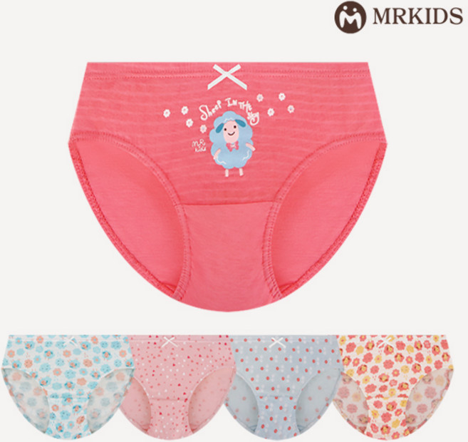 엠알키즈 여아용 삼각팬티 5종세트 하늘하늘