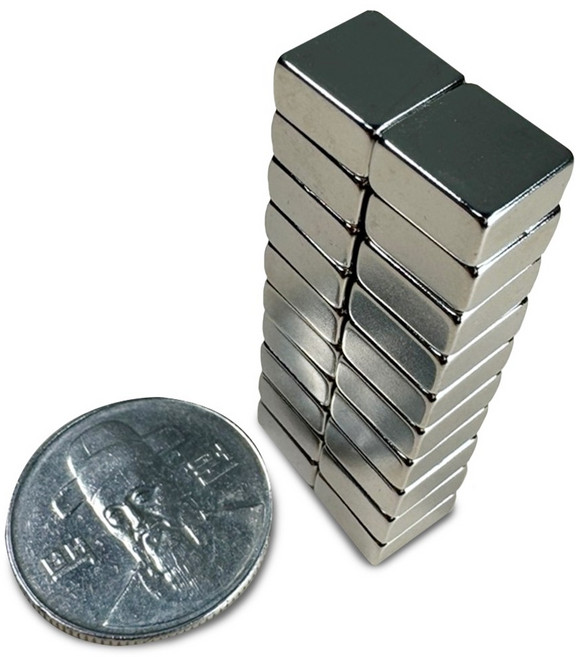 10*10*5 네오디움 사각자석 NS 지름 10mm x 10mm x 5mm [니즈], 20개