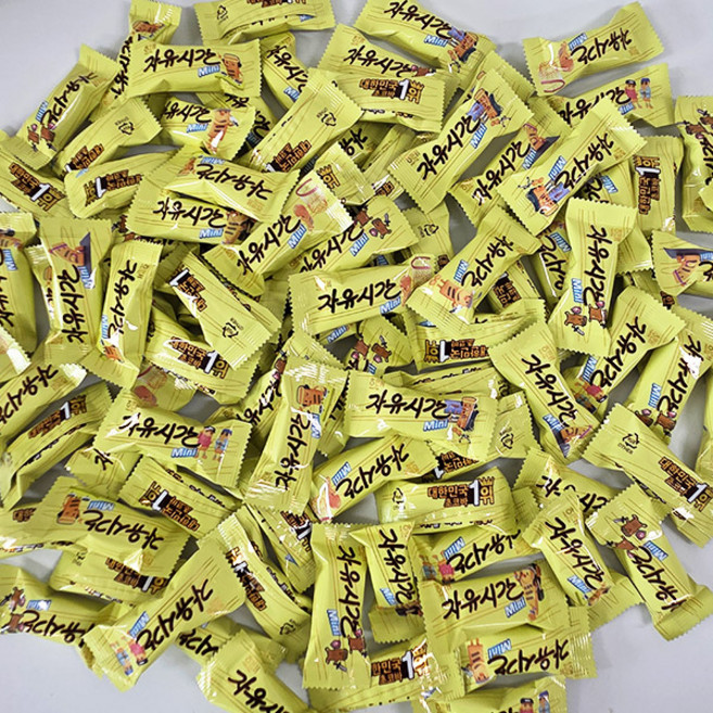 (이브의픽)해태 자유시간 미니초코바 대용량 행사간식 학교 단체 사무실, 10g, 50개