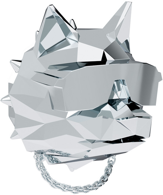 쓰리나인 차량용 방향제 불독 힙한늑대 (본체+향1p), 1개, 어벤투스 실버, 실버