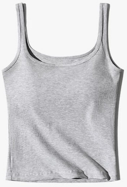 로엔나 여성용 데일리 슬림핏 크롭 이너나시 끈 나시