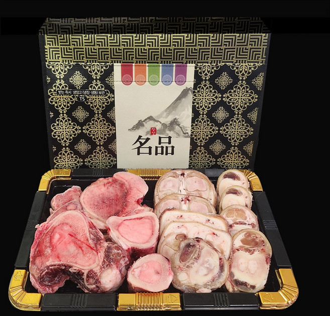 한우 투뿔 보양식 한우 사골 우족 5kg 선물세트 몸보신 곰탕 추석 명절 설 뼈 곰국거리 떡국육수, 1개