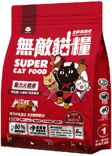 ParkCat 無敵貓糧 動力火雞 純肉質高蛋白 天然無穀配方 6kg, 1包, 野雞肉+火雞肉+牧野雞肉